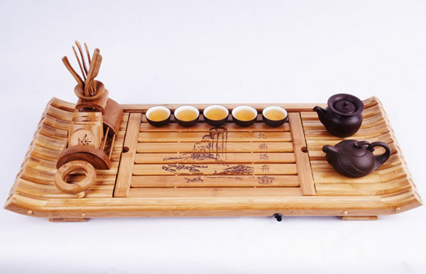 竹茶具，精美竹茶盤